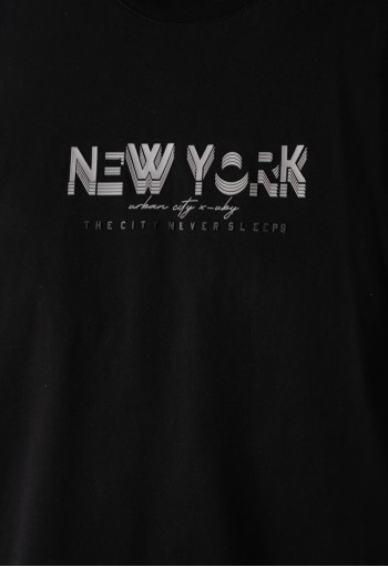 Hashtag Μπλούζα Κοντό Μανίκι New York 266703 Μαύρο Hashtag Μπλούζα Κοντό Μανίκι New York 266703 Μαύρο