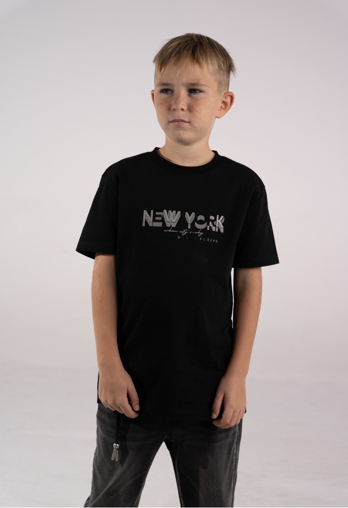 Hashtag Μπλούζα Κοντό Μανίκι New York 266703 Μαύρο Hashtag Μπλούζα Κοντό Μανίκι New York 266703 Μαύρο