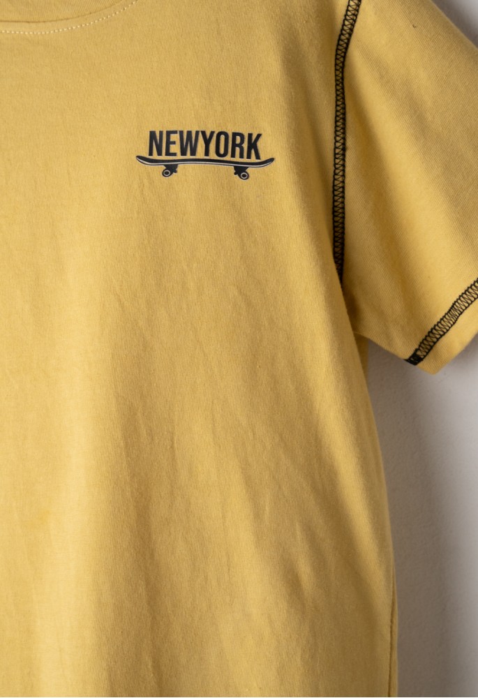 HASHTAG Σετ Μπλούζα με Κοντό Μανίκι και Βερμούδα "New York" 266740 Ώχρα HASHTAG Σετ Μπλούζα με Κοντό Μανίκι και Βερμούδα "New York" 266740 Ώχρα