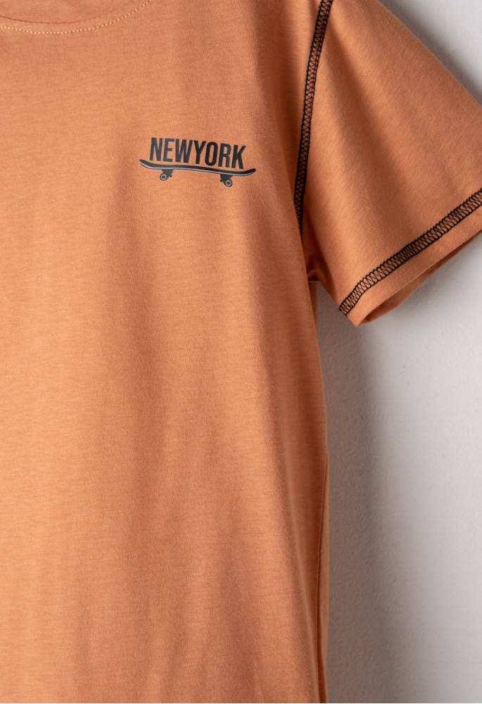 HASHTAG Σετ Μπλούζα με Κοντό Μανίκι και Βερμούδα "New York" 266740 Πορτοκαλί HASHTAG Σετ Μπλούζα με Κοντό Μανίκι και Βερμούδα "New York" 266740 Πορτοκαλί