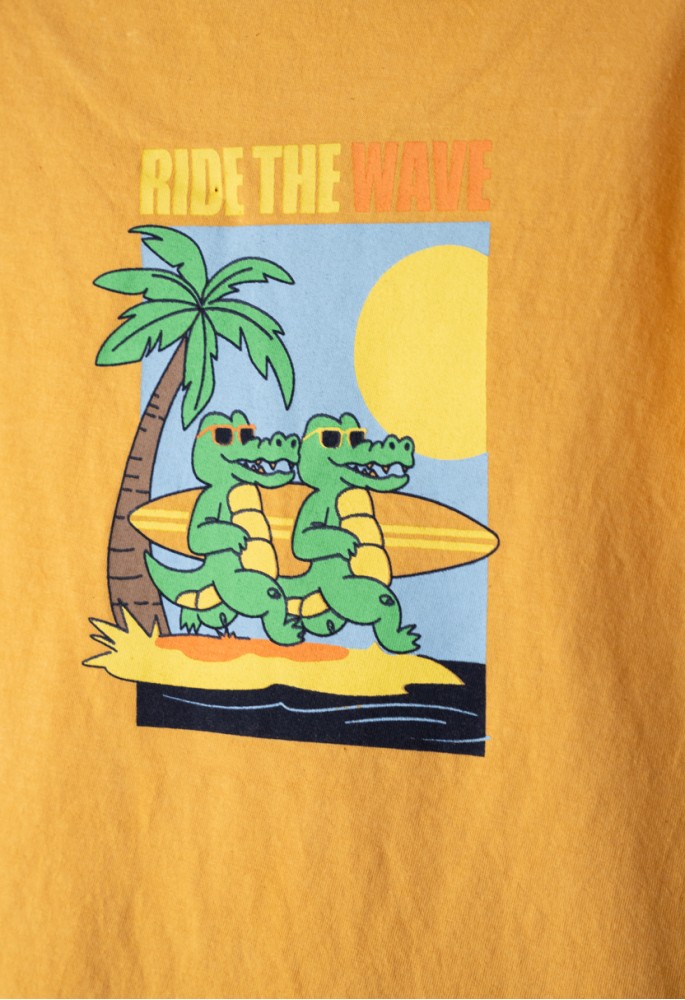 HASHTAG Σετ Μπλούζα με Κοντό Μανίκι και Σορτς "Enjoy Surf" 266836 Μουσταρδί HASHTAG Σετ Μπλούζα με Κοντό Μανίκι και Σορτς "Enjoy Surf" 266836 Μουσταρδί