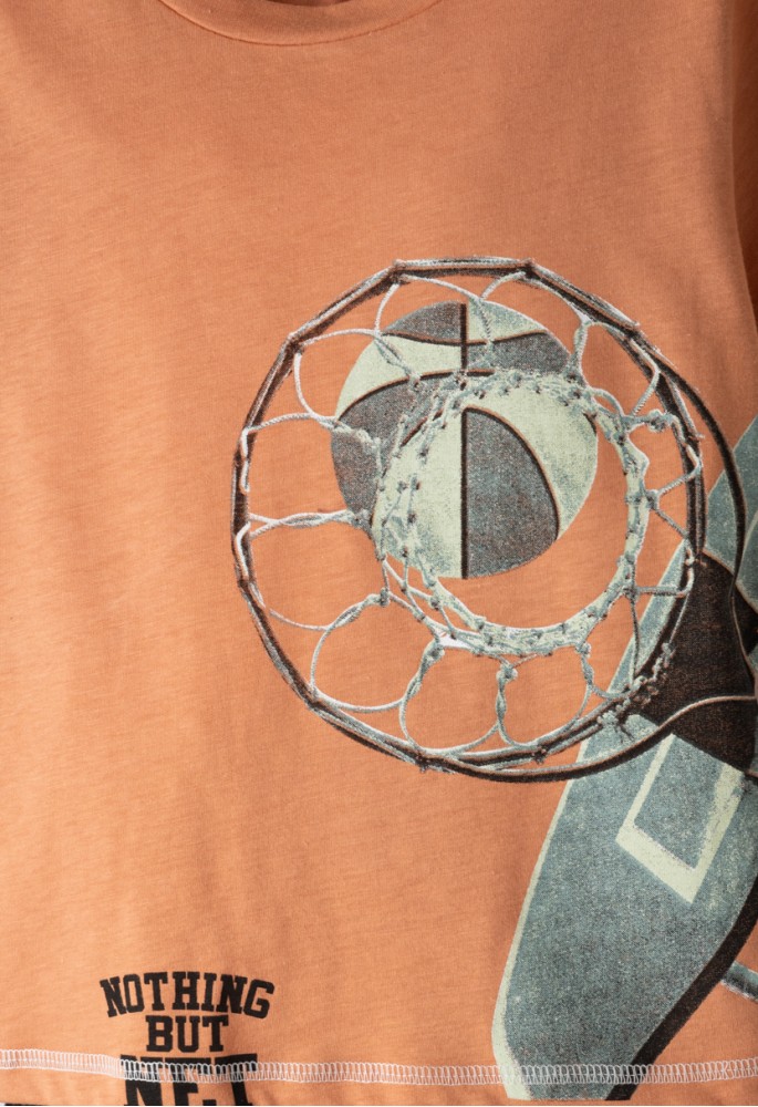 HASHTAG Σετ Μπλούζα με Κοντό Μανίκι και Σορτς "Basketball" 266837 Πορτοκαλί HASHTAG Σετ Μπλούζα με Κοντό Μανίκι και Σορτς "Basketball" 266837 Πορτοκαλί