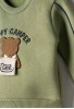 HASHTAG Σετ Φούτερ και Παντελόνι Φόρμας Cargo "Happy Camper" 267601 Πράσινο