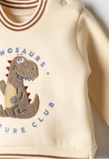 HASHTAG Σετ Φούτερ και Παντελόνι Φόρμας "DINOSAURS" 267605 Μπεζ-Καφέ HASHTAG Σετ Φούτερ και Παντελόνι Φόρμας "DINOSAURS" 267605 Μπεζ-Καφέ