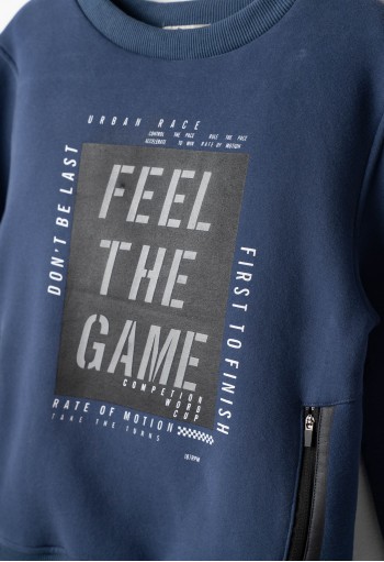 HASHTAG Σετ Μπλούζα Φούτερ και Παντελόνι Φόρμας "Feel The Game" 267702 Μπλε HASHTAG Σετ Μπλούζα Φούτερ και Παντελόνι Φόρμας "Feel The Game" 267702 Μπλε