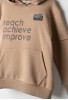 HASHTAG Μπλούζα Εποχιακή με Κουκούλα "Reach Achieve Improve" 267735 Μπεζ HASHTAG Μπλούζα Εποχιακή με Κουκούλα "Reach Achieve Improve" 267735 Μπεζ