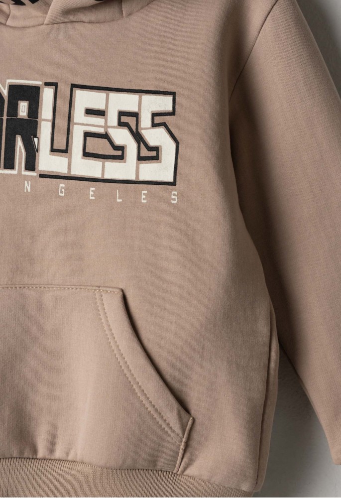 HASHTAG Σετ Μπλούζα Φούτερ και Παντελόνι Φόρμας "FEARLESS" 267803 Mπεζ HASHTAG Σετ Μπλούζα Φούτερ και Παντελόνι Φόρμας "FEARLESS" 267803 Mπεζ