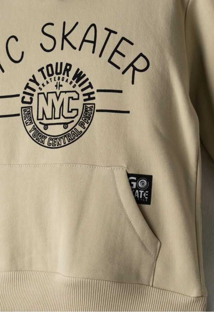 HASHTAG Σετ Μπλούζα Φούτερ και Παντελόνι Φόρμας "NYC SKATER" 267809 Μπεζ HASHTAG Σετ Μπλούζα Φούτερ και Παντελόνι Φόρμας "NYC SKATER" 267809 Μπεζ