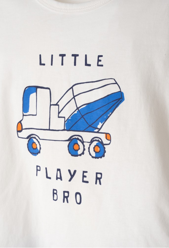 HASHTAG Πιτζάμα με Μάσκα Ύπνου "Little Player" H-634 Λευκό-Μπλε HASHTAG Πιτζάμα με Μάσκα Ύπνου "Little Player" H-634 Λευκό-Μπλε