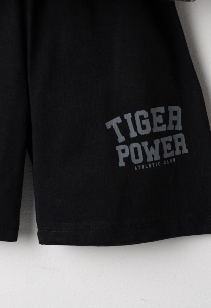 HASHTAG Πιτζάμα με Μάσκα Ύπνου "Tiger" H-641 Γκρι HASHTAG Πιτζάμα με Μάσκα Ύπνου "Tiger" H-641 Γκρι