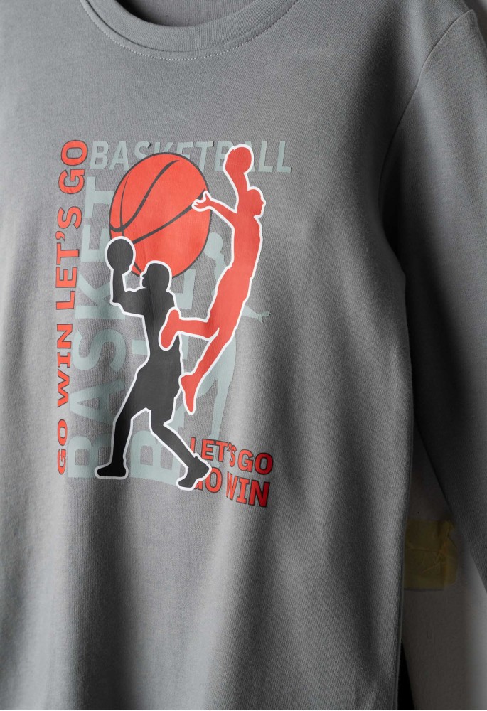 HASHTAG Πιτζάμα με Μάσκα Ύπνου "Basketball" H-711 Γκρι HASHTAG Πιτζάμα με Μάσκα Ύπνου "Basketball" H-711 Γκρι