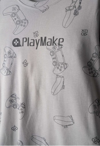 HASHTAG Πιτζάμα με Μάσκα Ύπνου "PlayMake" H-712 Γκρι HASHTAG Πιτζάμα με Μάσκα Ύπνου "PlayMake" H-712 Γκρι
