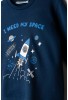 HASHTAG Πιτζάμα με Μάσκα Ύπνου "I Need My Space" H-724 Σκούρο Μπλε