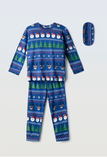 HASHTAG Πιτζάμα Santa Claus H-737 Μπλε