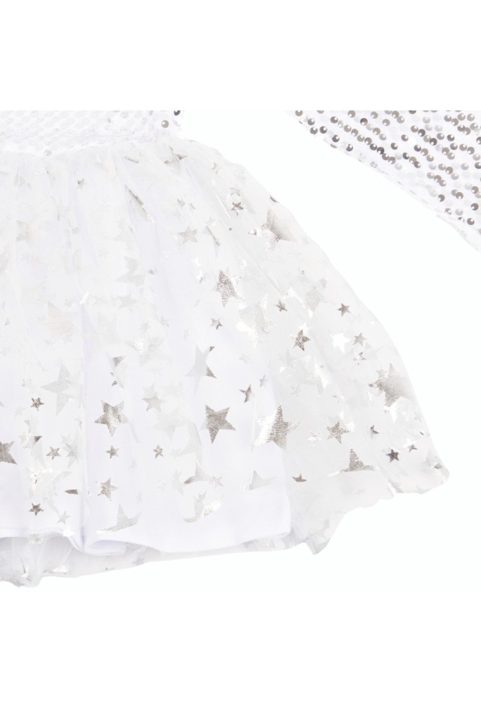 TRAX Φόρεμα με Παγιέτες "Stars" 48753 Λευκό TRAX Φόρεμα με Παγιέτες "Stars" 48753 Λευκό