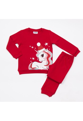 Trax Σετ Πιτζάμες Christmas Unicorn 48797 Κόκκινο Trax Σετ Πιτζάμες Christmas Unicorn 48797 Κόκκινο