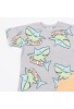 TRAX Σετ Μπλούζα με Κοντό Μανίκι και Βερμούδα "Sharks" 49418 Γκρι TRAX Σετ Μπλούζα με Κοντό Μανίκι και Βερμούδα "Sharks" 49418 Γκρι