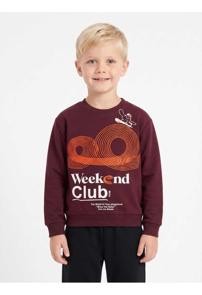 TRAX Σετ Μπλούζα Φούτερ και Παντελόνι Φόρμας "Weekend Club" 50823 Βουργουνδί TRAX Σετ Μπλούζα Φούτερ και Παντελόνι Φόρμας "Weekend Club" 50823 Βουργουνδί
