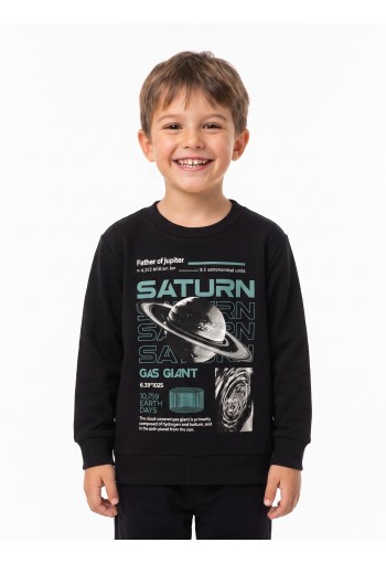 TRAX Μπλούζα Φούτερ "Saturn" 50847 Μαύρο TRAX Μπλούζα Φούτερ "Saturn" 50847 Μαύρο