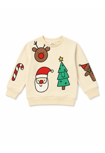 Trax Μπλούζα Φούτερ "Christmas Tree" 50943 Μπεζ Trax Μπλούζα Φούτερ "Christmas Tree" 50943 Μπεζ