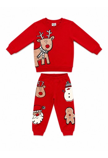 TRAX Πιτζάμα "Christmas Deer" 50995 Κόκκινο